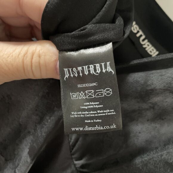 Disturbia Black and Gray Midi Dress RUNS SMALL - Picture 3 of 11
